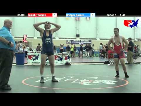 Josiah Thomas vs. Bridger Barker at 2013 FILA Cadet Nationals - FS