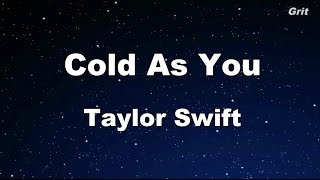 Cold as You -Taylor Swift  Karaoke【No Guide Melody】