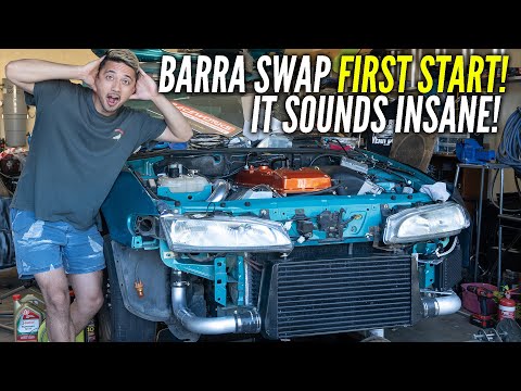 BARRA EF FALCON FIRST START! *BARRA TURBO NOISES*