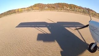 preview picture of video 'Flying over the Missouri River, landing on a sand bar'