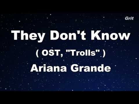 They Don't Know - Ariana Grande Karaoke 【No Guide Melody】 Instrumental