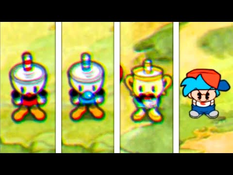FUNKHEAD vs Cuphead vs Mugman vs Ms. Chalice IDLE Minimap Animation Comparison