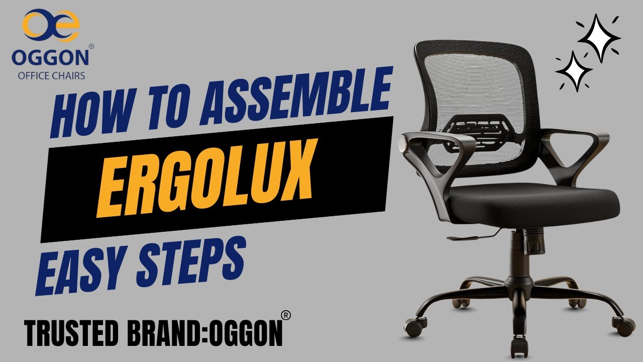 OGGON Ergolux Orthopedic Ergonomic Office Chair – Mesh Back — assembly guide