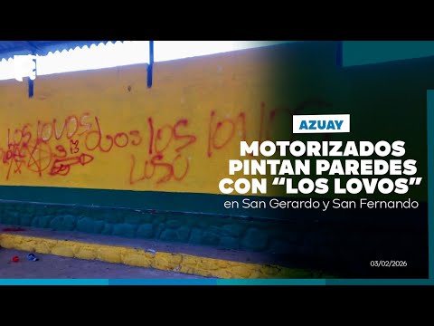 Motorizados pintan paredes con “Los Lovos” en San Fernando y San Gerardo
