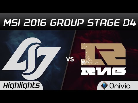 CLG vs RNG Highlights MSI 2016 D4 Counter Logic Gaming vs Royal Never Give Up