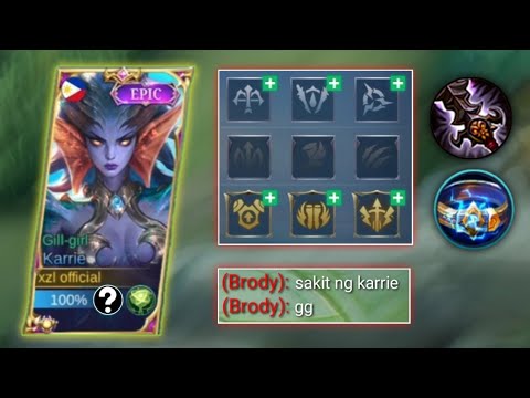 KARRIE PERFECT BUILD AND EMBLEM FOR EARLY GAME TO LATE GAME | MLBB