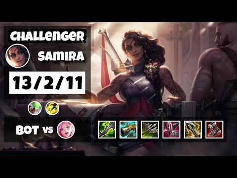 Samira Bot Lane 11.8 Challenger Gameplay Replay S11 (13/2/11) - NA