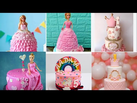 1st birthday cake designs for baby girl.pink cake.princess cake designs for girls#firstbirthdaycake