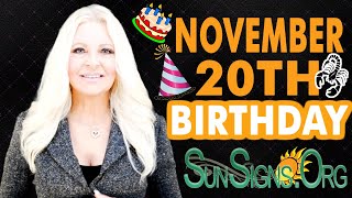 ♏️Born On November 20th - Happy Birthday - Today's Zodiac Horoscope Personality - SunSigns.Org