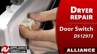 Speed Queen Dryer Will Not Start - Door Switch Repair and Diagnostic