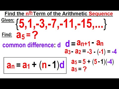Algebra Ch 48 Sequences and Series 1 of 34 What is the Difference