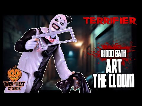 Trick or Treat Studios Terrifier Bloodbath Art the Clown Retro Figure @TheReviewSpot