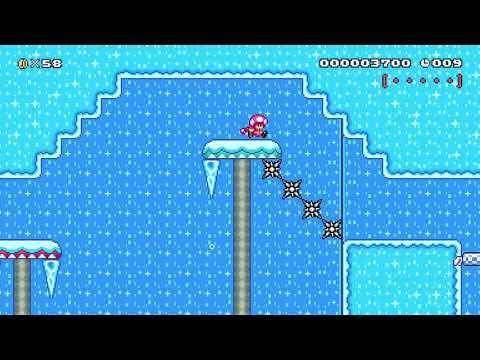 Snowy Speedrun [20s] by Fynn_SMM2 - Super Mario Maker 2 - No Commentary 1bz