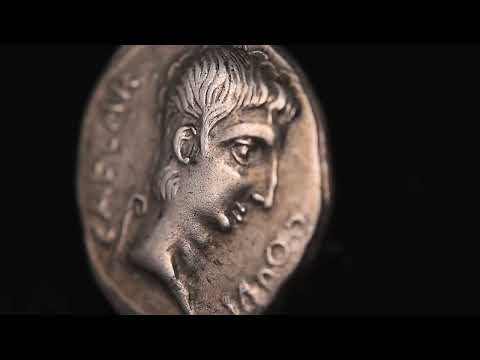 Coin, Augustus, Denarius, 27-14 BC, Uncertain Mint, Celtic imitation, AU(50-53)