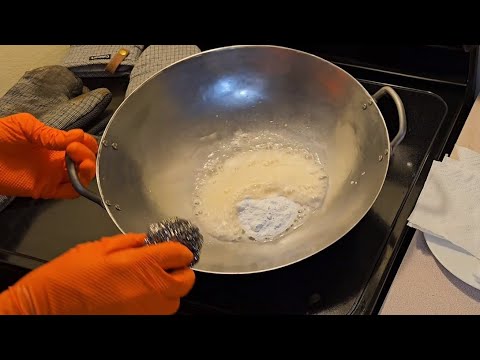 Seasoning Wok on Electric Stove
