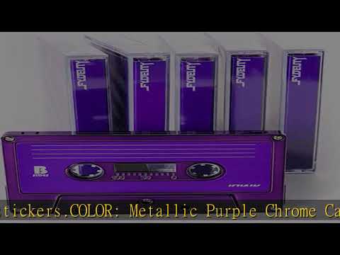 FYDELITY Purple Chrome Cassette Tape Blank Cassette Tapes for Recording Blank Audio Tapes Clear Aud