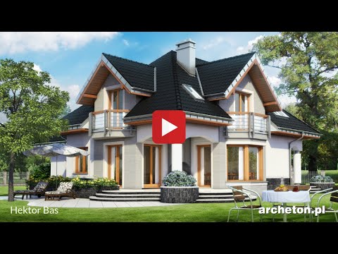 Projekt domu Hektor Bas, kuchnia i salon - archeton.pl