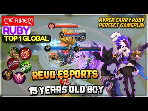 REVO Esports Full Squad VS 15 Years Old Boy [ Top1 Global Ruby ] ღ¢'яιиєღ Ruby Mobile Legends Video