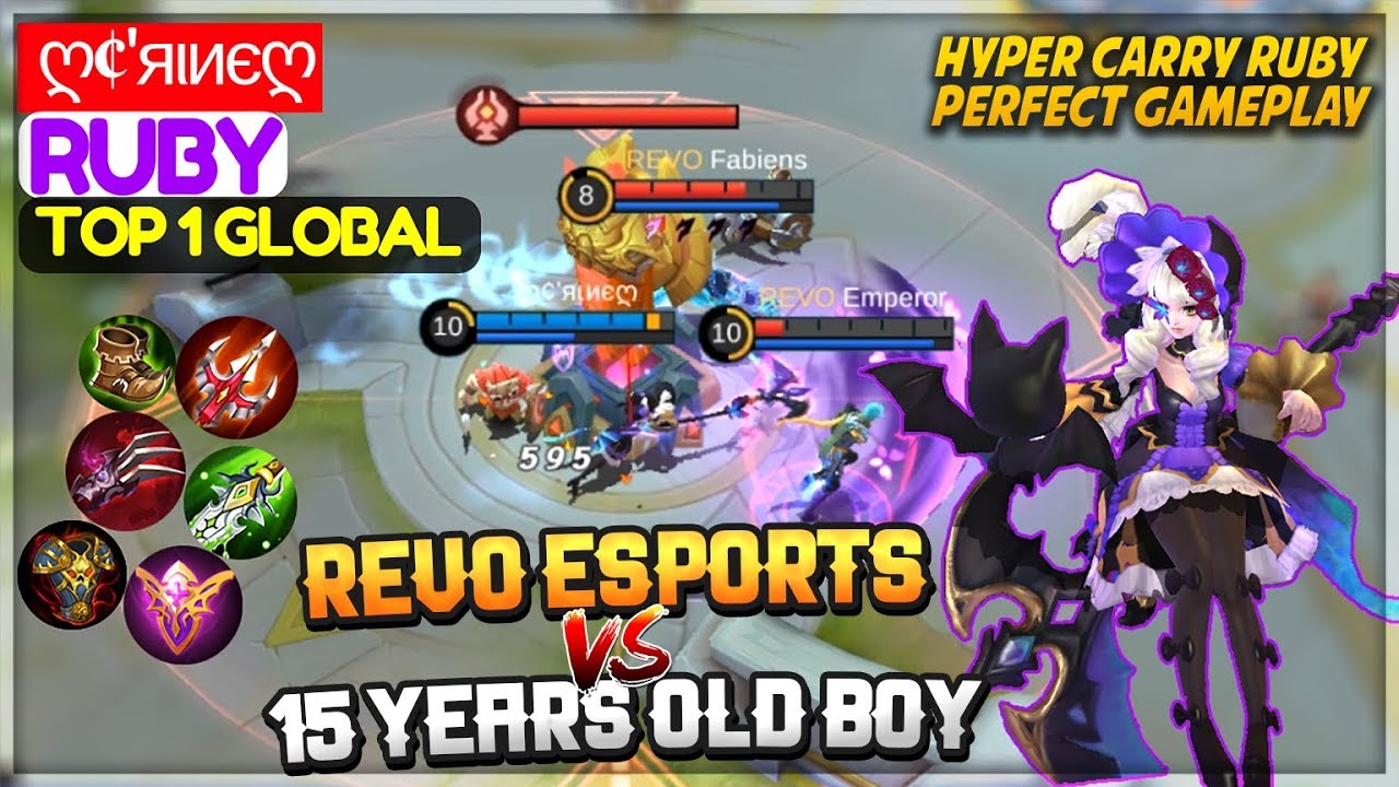 <h1 class=title>REVO Esports Full Squad VS 15 Years Old Boy [ Top1 Global Ruby ] ღ¢'яιиєღ Ruby Mobile Legends</h1>