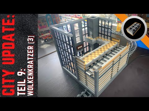 LEGO Stadt MOC 2021 - Teil 9: Wolkenkratzer - 2. Etage & Dekorieren des Eingangsbereichs