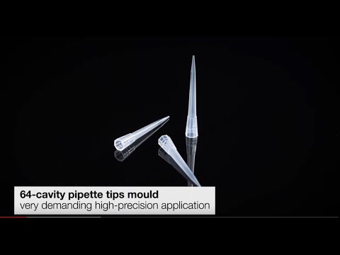 Production of pipette tips on unrivalled space-saving injection moulding machine