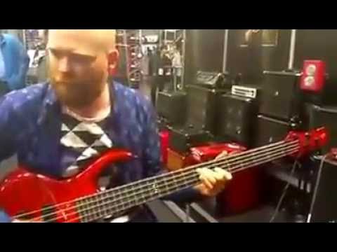 Morten Ehlers checking out Schack Unique 5 "Red Zora" at Musikmesse 2016