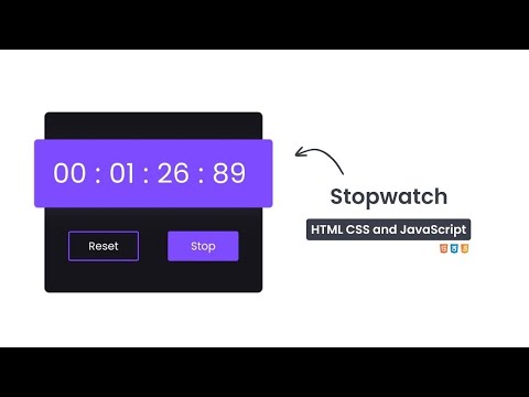 Stopwatch In Html Css Javascript Doxa Dev
