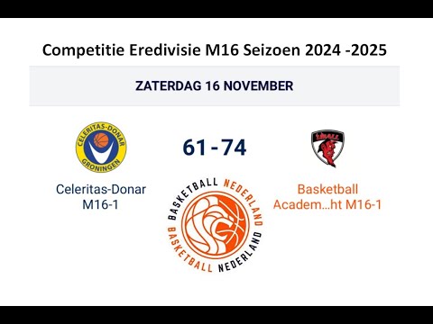 Celeritas Donar MU16-1 vs UBALL MU 16-1 - 16/11/2024 - 3de en 4de kwart