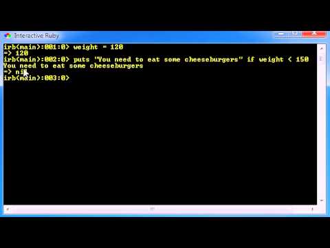Ruby Programming Tutorial 14 Decision Making Youtube