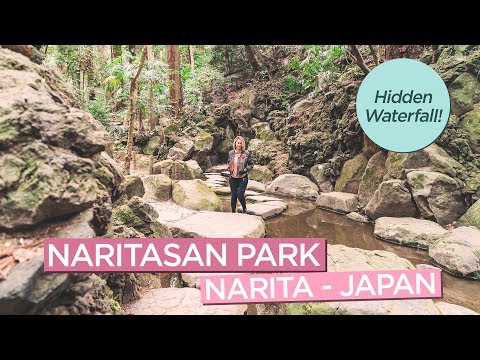 在日本成田山公園發現隱藏的瀑布。 (Discovering the Hidden Waterfall at Naritasan Park in Japan)