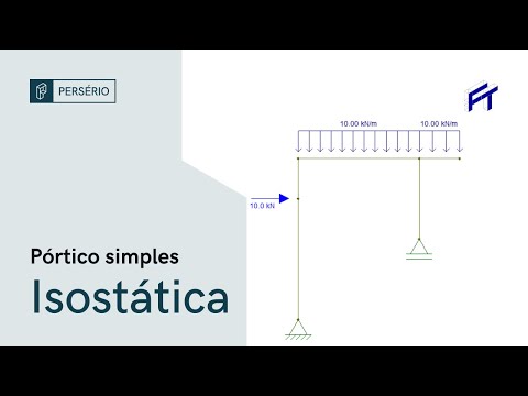 Pórtico simples isostático - Exercício resolvido