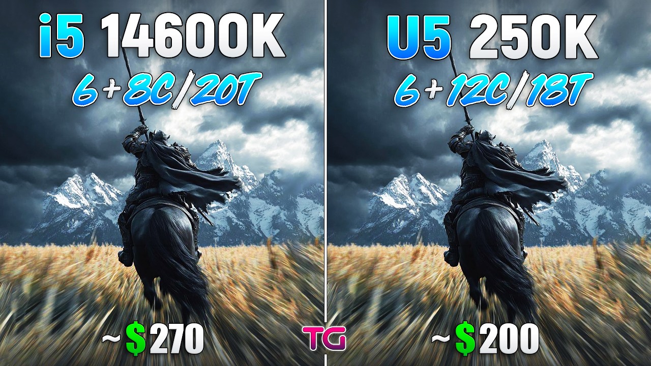 Ultra 5 250K Plus vs i5 14600K - Test in 10 Games