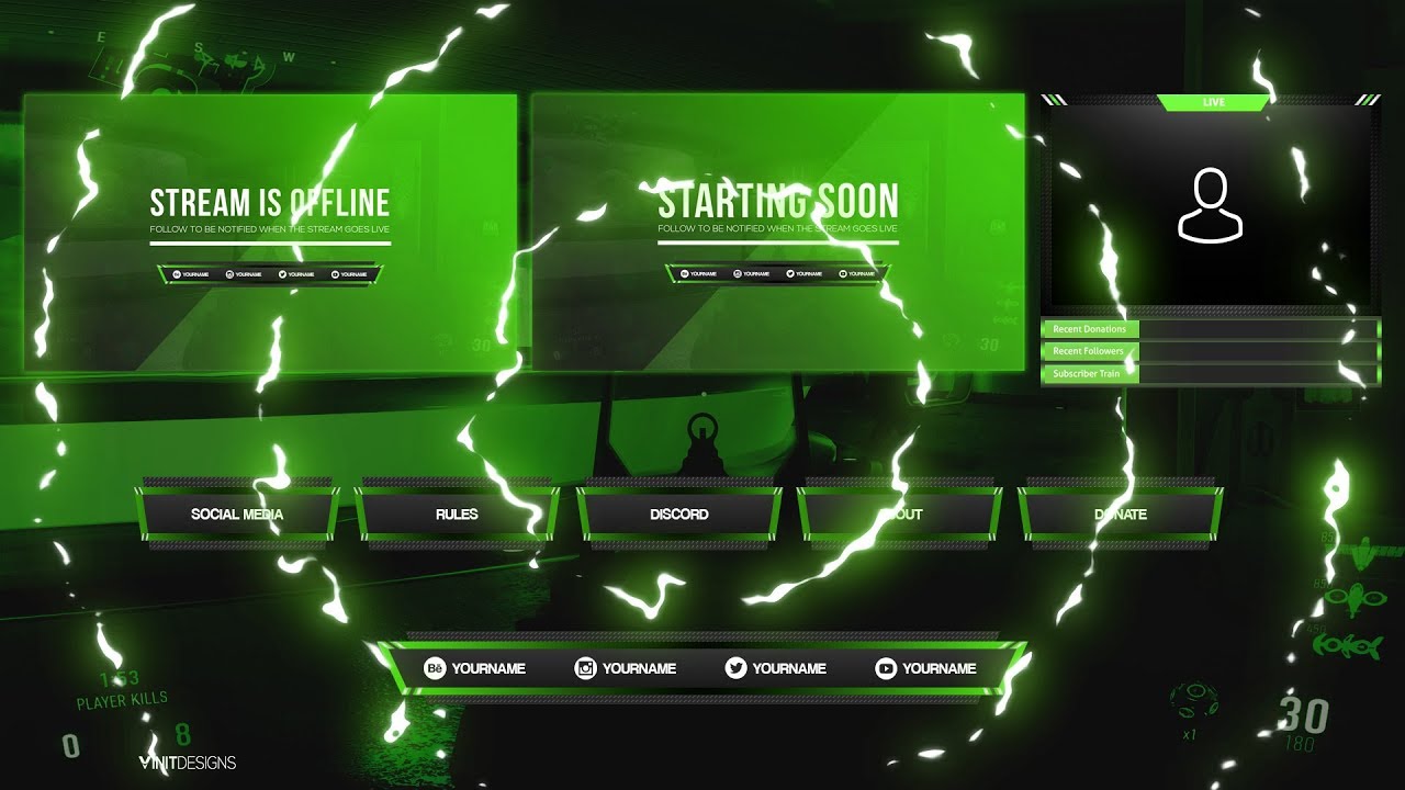 Twitch Streaming overlay  template