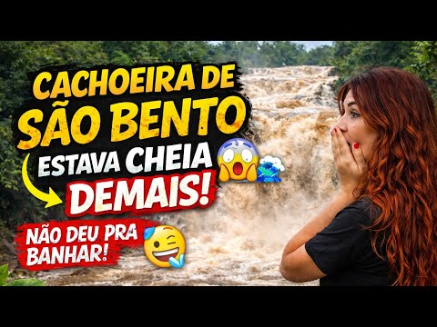 Chegamos na Cachoeira de São Bento e estava assim… 😳🌊 #vlog #vlogbrasil #turismo #belezasdobrasil
