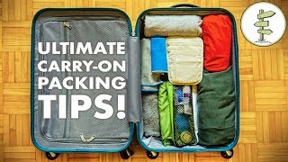 Minimalist Packing Tips &amp; Hacks - Travel Light With Only Carry-On Luggage!