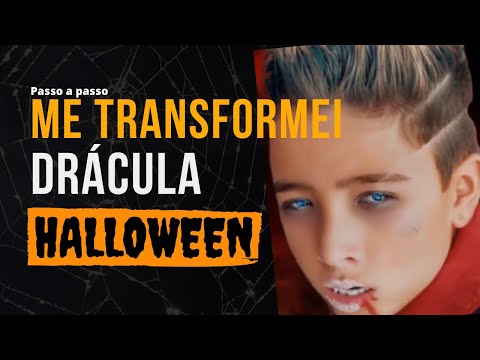 Passo passo de como me transformei em Drácula para o halloween