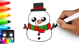 How To Draw a Cute Snowman