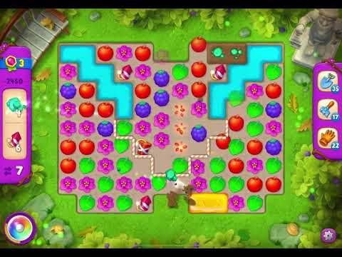 GardenScapes Level 2450 no boosters (16 moves)