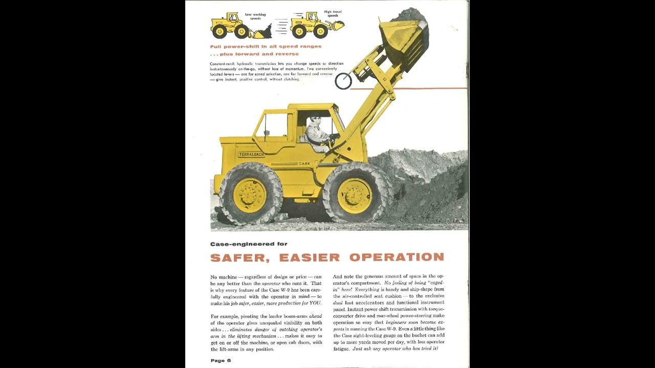 Case W 9 '50 Loader Advertising Brochure