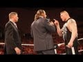 Brock Lesnar Attacks Triple H Raw April 30 2012