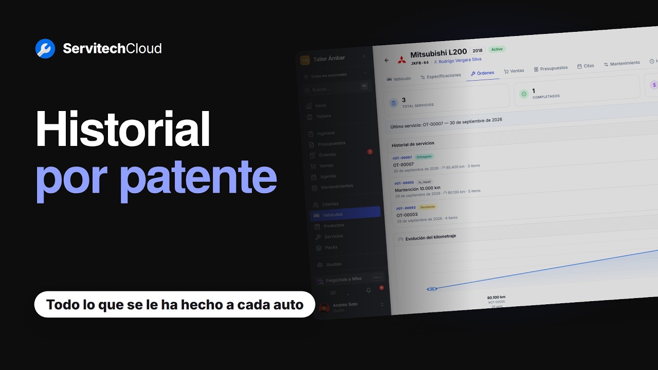 Cómo llevar el historial de cada auto