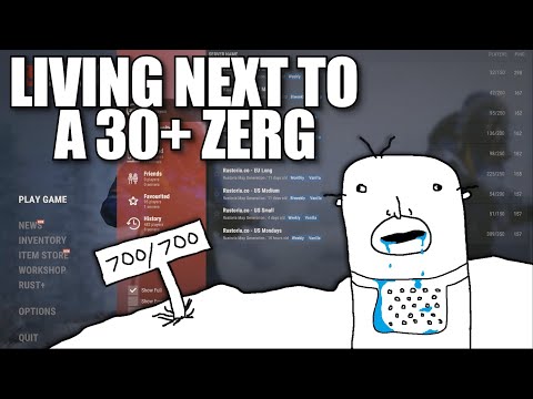 LIVING NEXT TO A 30+ DEEP ZERG on WIPE DAY | Solo Rust (1 of 5)