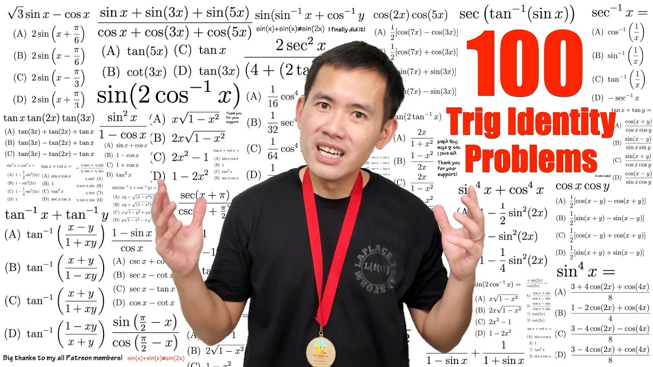 Doing 100 trig identity problems in one take (finally!!!)