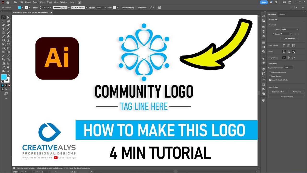 Design a Professional Geometric Logo in Minutes! Adobe Illustrator Tutorial