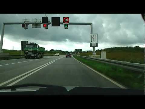 Überfahrt der Rügenbrücke in Richtung Stralsund (onboard)