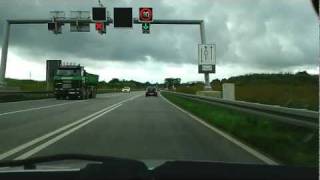 preview picture of video 'Überfahrt der Rügenbrücke in Richtung Stralsund (onboard)'