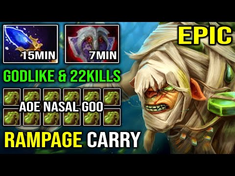 OMG 1v5 CAN'T KILL +42K Damage in 23Min with Rampage & AoE Aghanim Nasal Goo Bristleback DotA 2