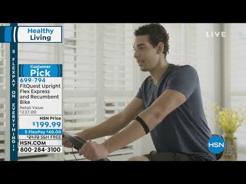 FitQuest Upright Flex Express and Recumbent Bike with Re...