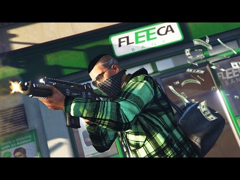 GTA 5 Real Life Thug Mod #18 - ROBBING FLEECA BANKS & LIFEINVADER HEIST!! (GTA 5 Mods Gameplay) Video