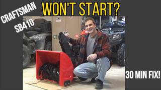 Snow Blower Won't Start After Summer Complete Fix  Craftsman SB410 | Works All Brands Ran Last Year